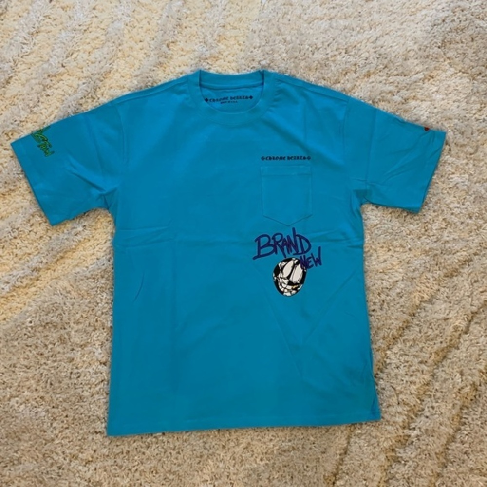 Chrome Hearts Matty Boy “Brain New” Blue T-Shirt for Men Size Large